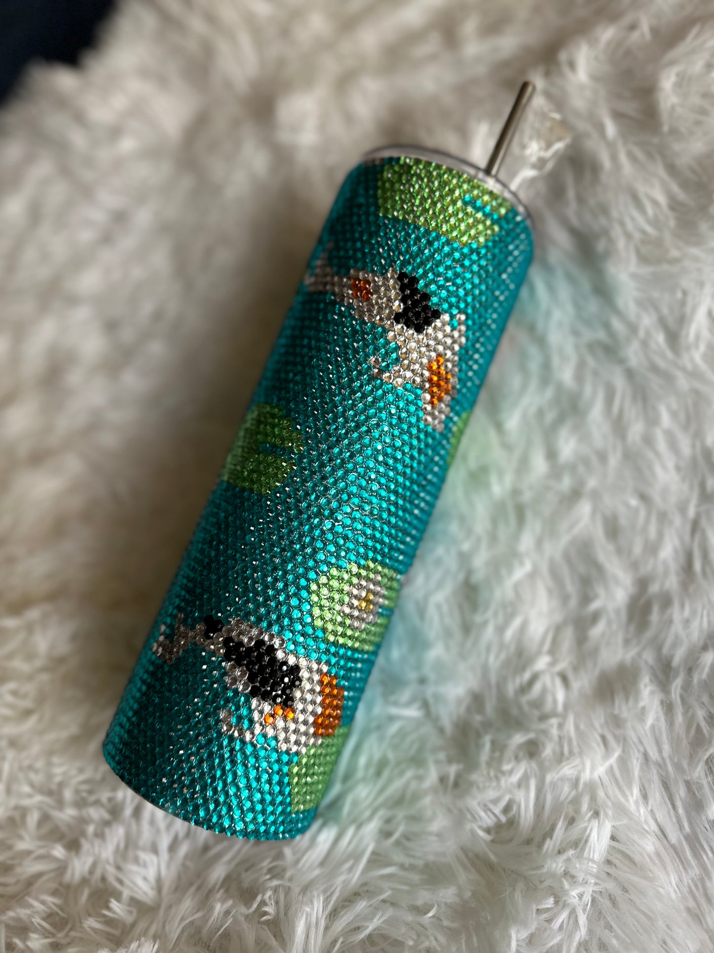 Made to Order - Koi Pond Rhinestone Tumbler