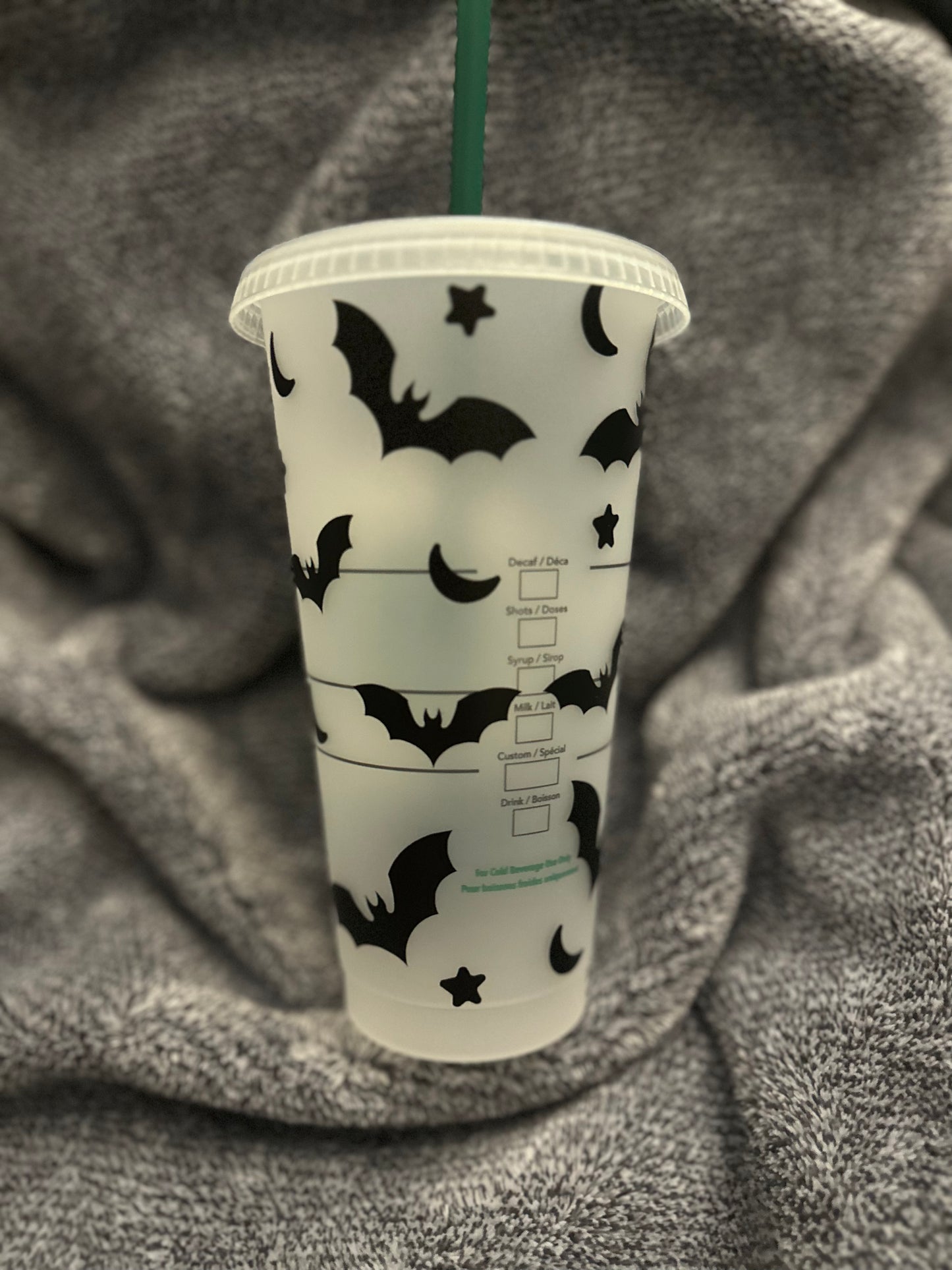 Spooky Season Ghost and Bats Cold Cup